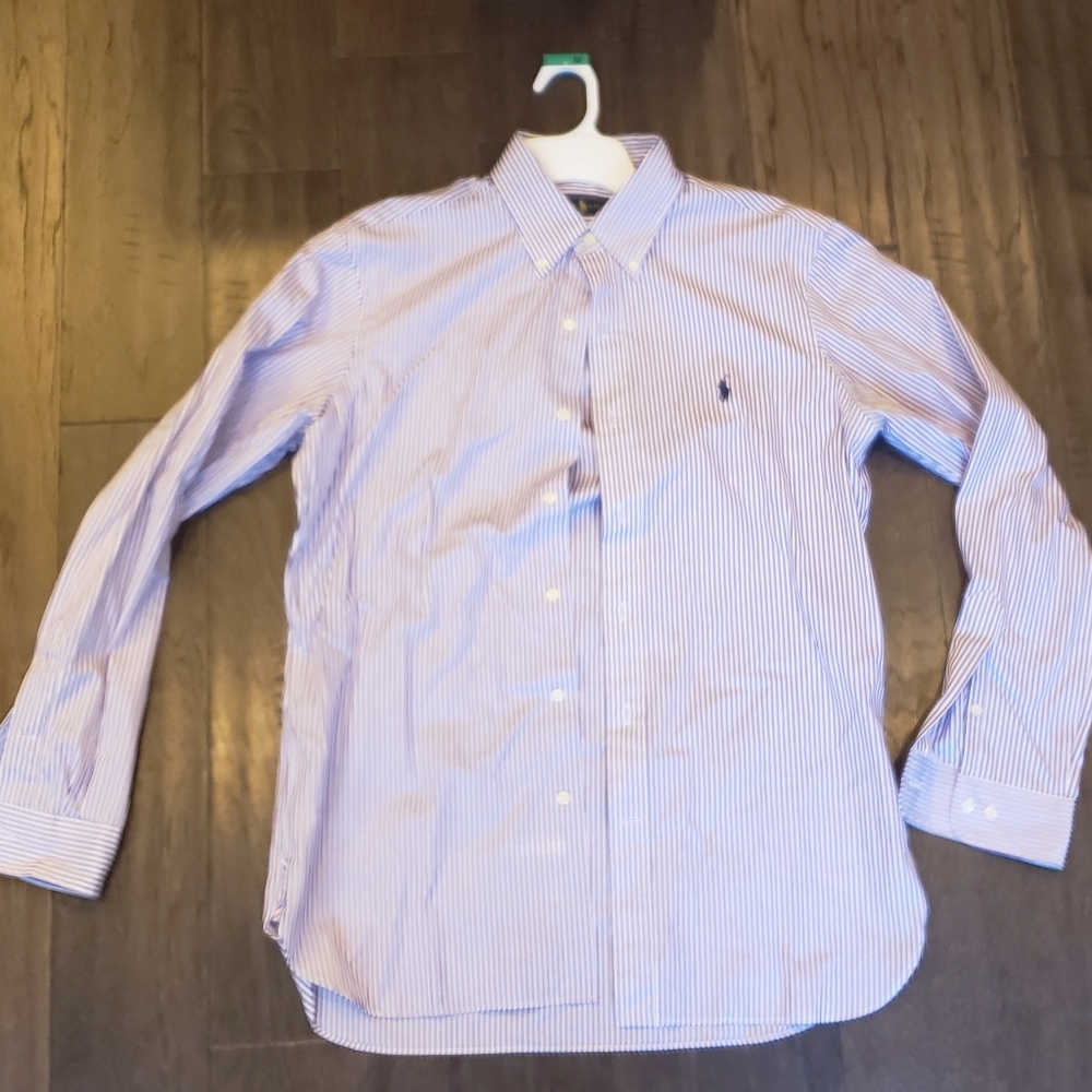 Polo Ralph Lauren purple striped dress shirt